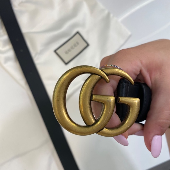 Gucci Leather Belt with Double G Buckle main image 4